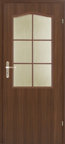 Drzwi Boston BW (BW/S, orah, szkło Szyba miodowa ornamentowa wzór 105)