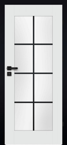 Afro AL LOFT (AL/D, Bianco, szkło Szyba transparentna z malowana aplikacją)